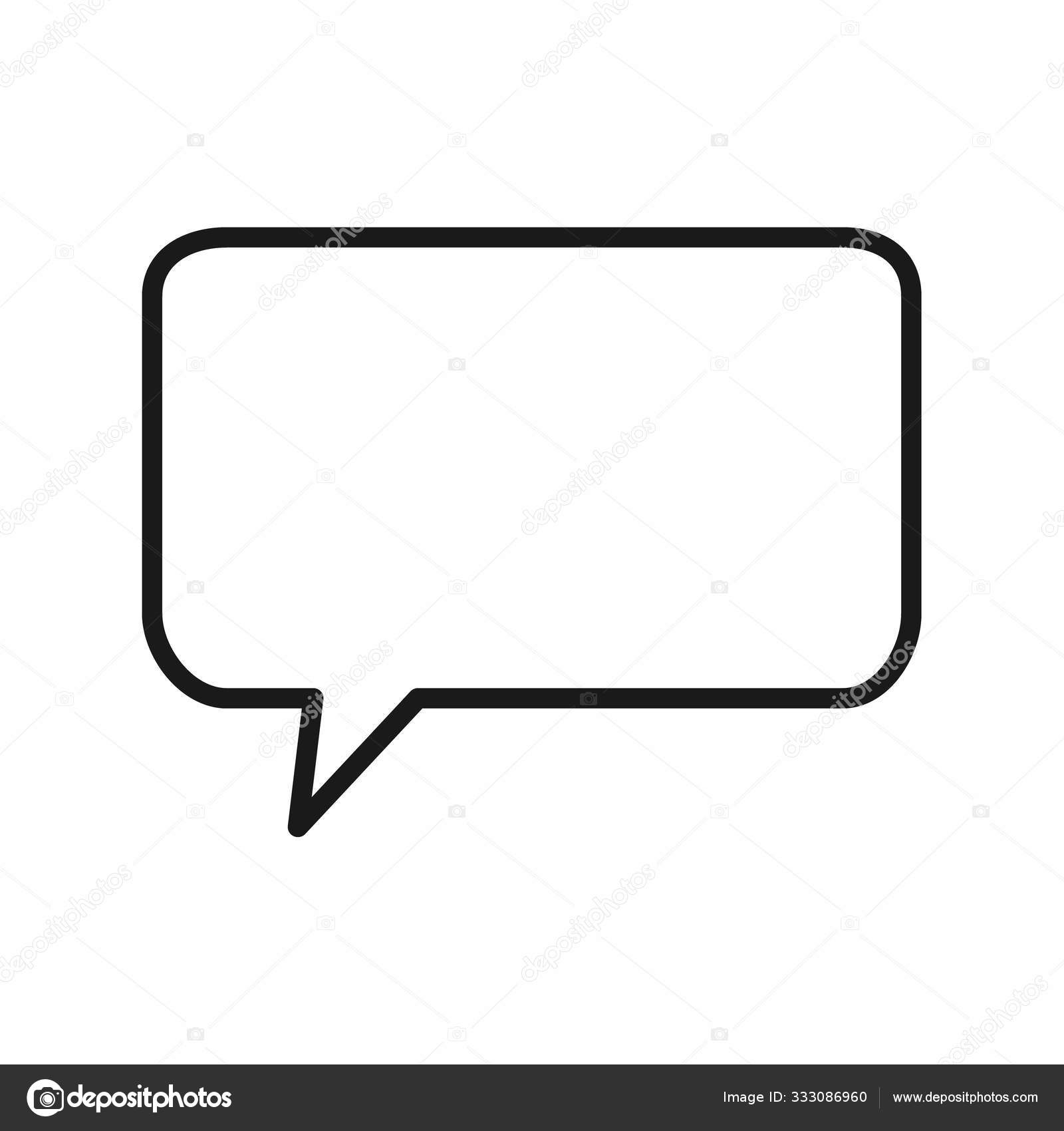Blank Empty Speech Bubbles Vector Icon Illustration Isolated Vector Image By C Vitalia221 Vector Stock