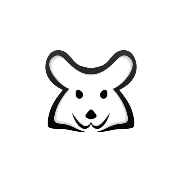 Maus Logo Design Vorlage Vektor Illustration Isoliert Auf Weißem Hintergrund — Stockvektor