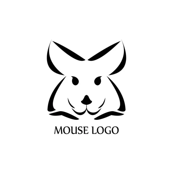 Plantilla Diseño Logotipo Del Ratón Ilustración Vectorial Aislado Sobre Fondo — Vector de stock