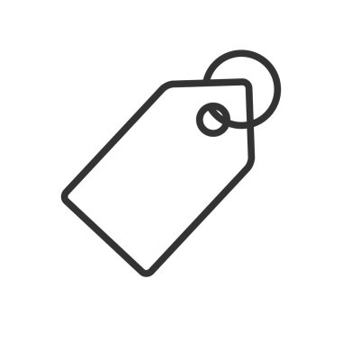 Satış, fiyat etiketi simgesi beyaz arka planda izole edildi. Vektör düz işaret tasarımı çizimi