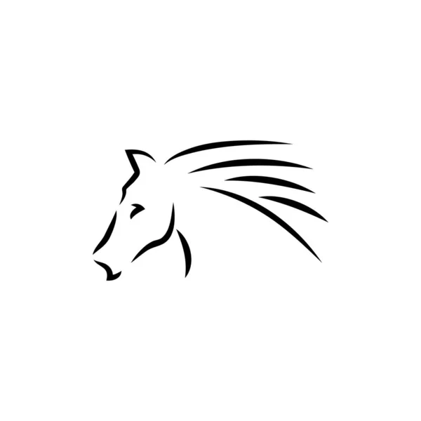 Velocidade Rápida Cavalo Logotipo Vetor Ícone Ilustração Isolado — Vetor de Stock