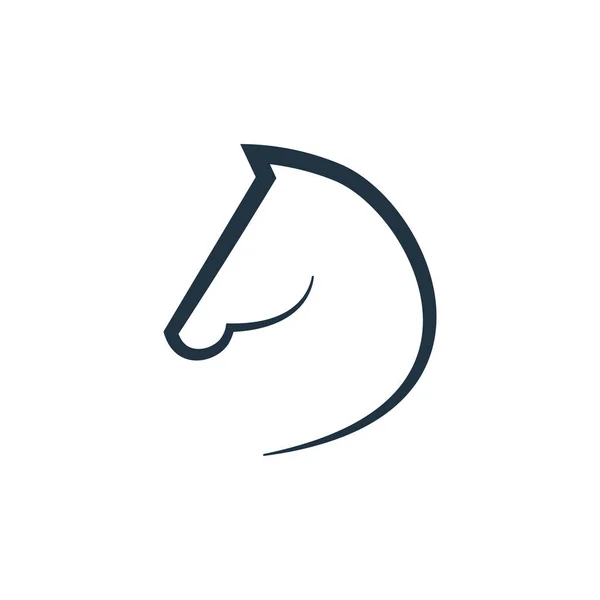 Pferd Kopf Logo Vektor Symbol Abbildung Isoliert — Stockvektor