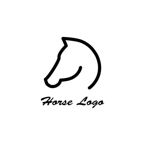 Ilustração Ícone Vetor Logotipo Cabeça Cavalo Isolado — Vetor de Stock