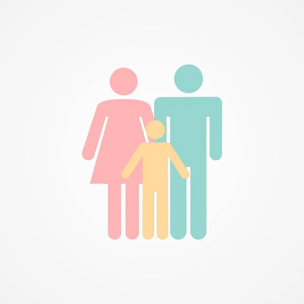 Family Icon Trendy Flat Style Isolated White Background Parents Vector — 스톡 벡터