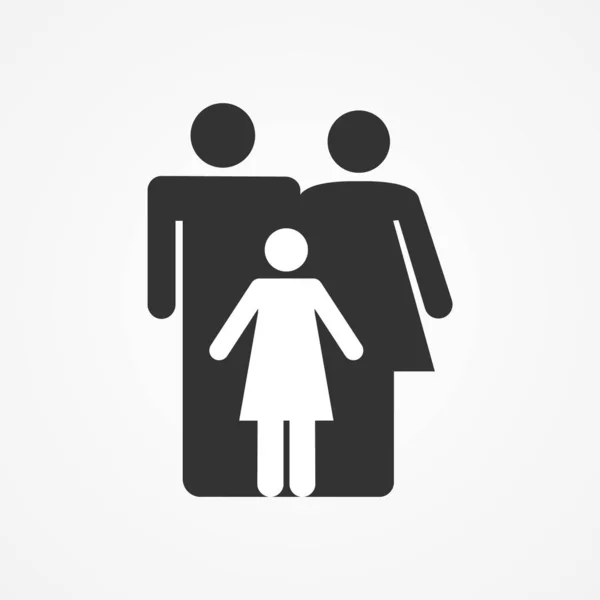 Family Icon Trendy Flat Style Isolated White Background Parents Vector — 스톡 벡터