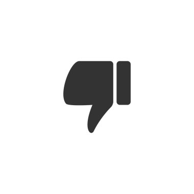 Baş parmak aşağı daire simgeleri vektör düz simge.