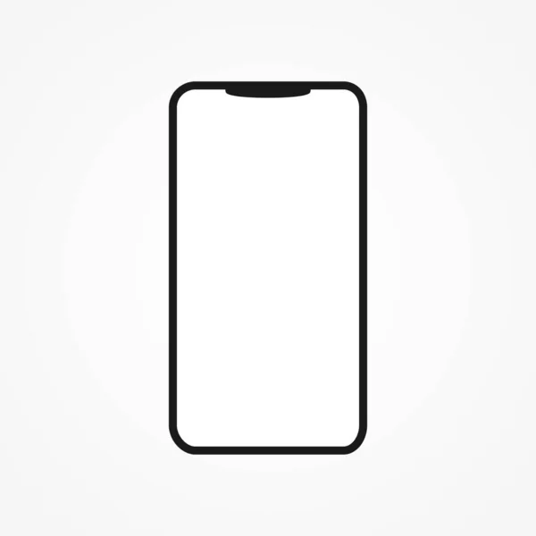 Прекрасный Силуэт Дизайна Мобильного Телефона Белом Фоне — стоковый вектор