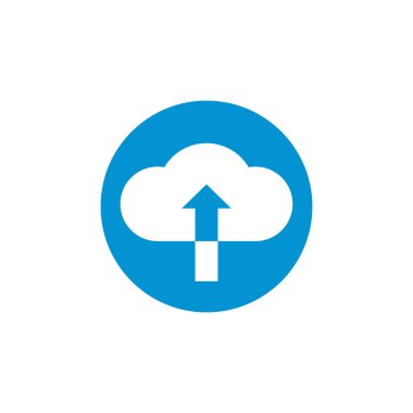 Upload vector icon, cloud storage symbol. Flat vector illustration for web site or mobile app isolated on white