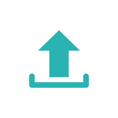 Upload vector icon, cloud storage symbol. Flat vector illustration for web site or mobile app isolated on white