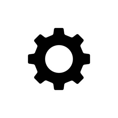 Düz vites simgesi, beyaz arkaplanda izole edilmiş vektör illüstrasyonu