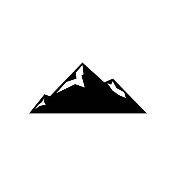 Mountain Flat Logo Illustration Vector Advantage Symbol Isolated White — Stock Vector