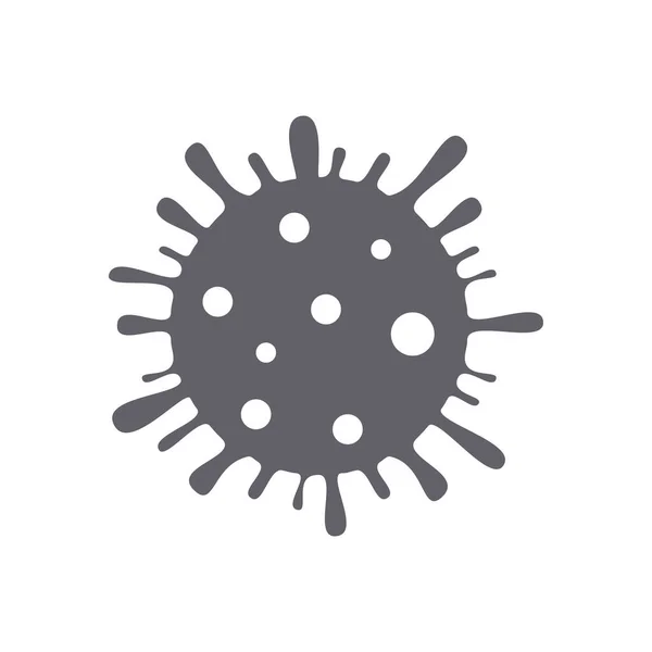 Microbe Bacterium Icon Virus Flat Illustration Isolated White — Stock Vector