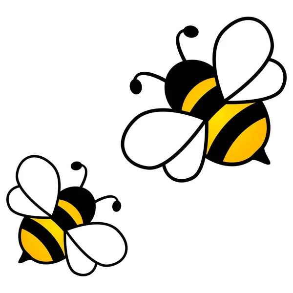 Pszczoły Miód Białym Tle Białym Tle — Wektor stockowy