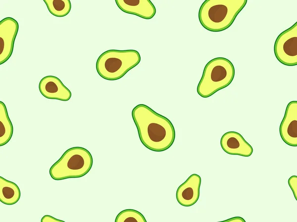 Patrón Sin Costura Con Aguacate Vector Ilustración Aguacate Dibujos Animados — Vector de stock