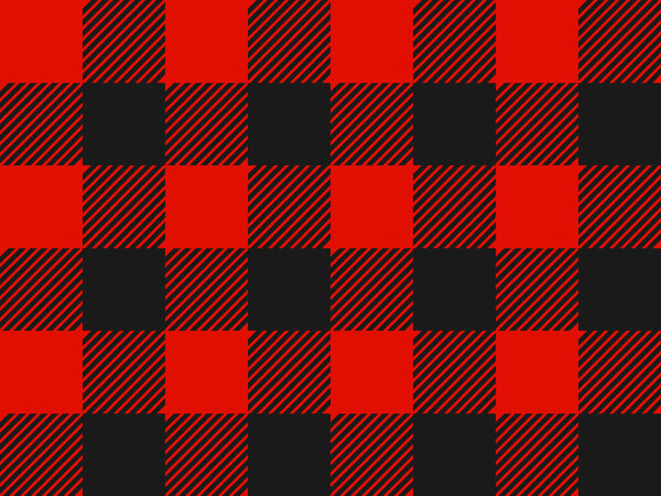 Красный и черный лесоруб клетчатый бесшовный рисунок. Простой винтажный текстильный дизайн. Бесшовный векторный рисунок. Шотландская клетка. Тартанский клетчатый бесшовный абстрактный клетчатый фон
