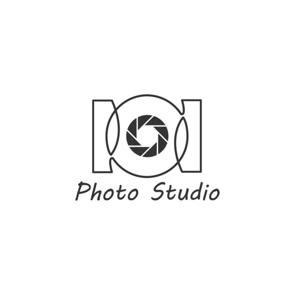 Plantilla Icono Logotipo Fotografía Cámara Pixel Arte Logotipo Cámara Aislado — Vector de stock
