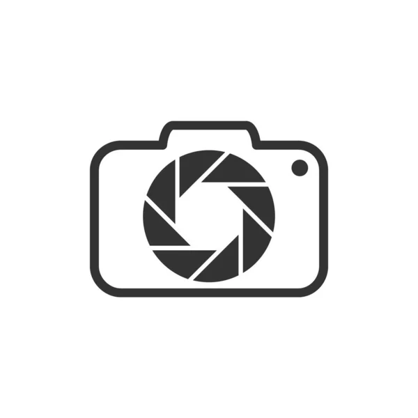 Plantilla Icono Logotipo Fotografía Cámara Pixel Arte Logotipo Cámara Aislado — Vector de stock