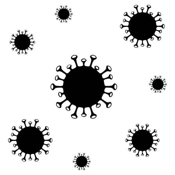 Conjunto Iconos Del Virus Icono Del Virus Corona Aislado Sobre — Archivo Imágenes Vectoriales