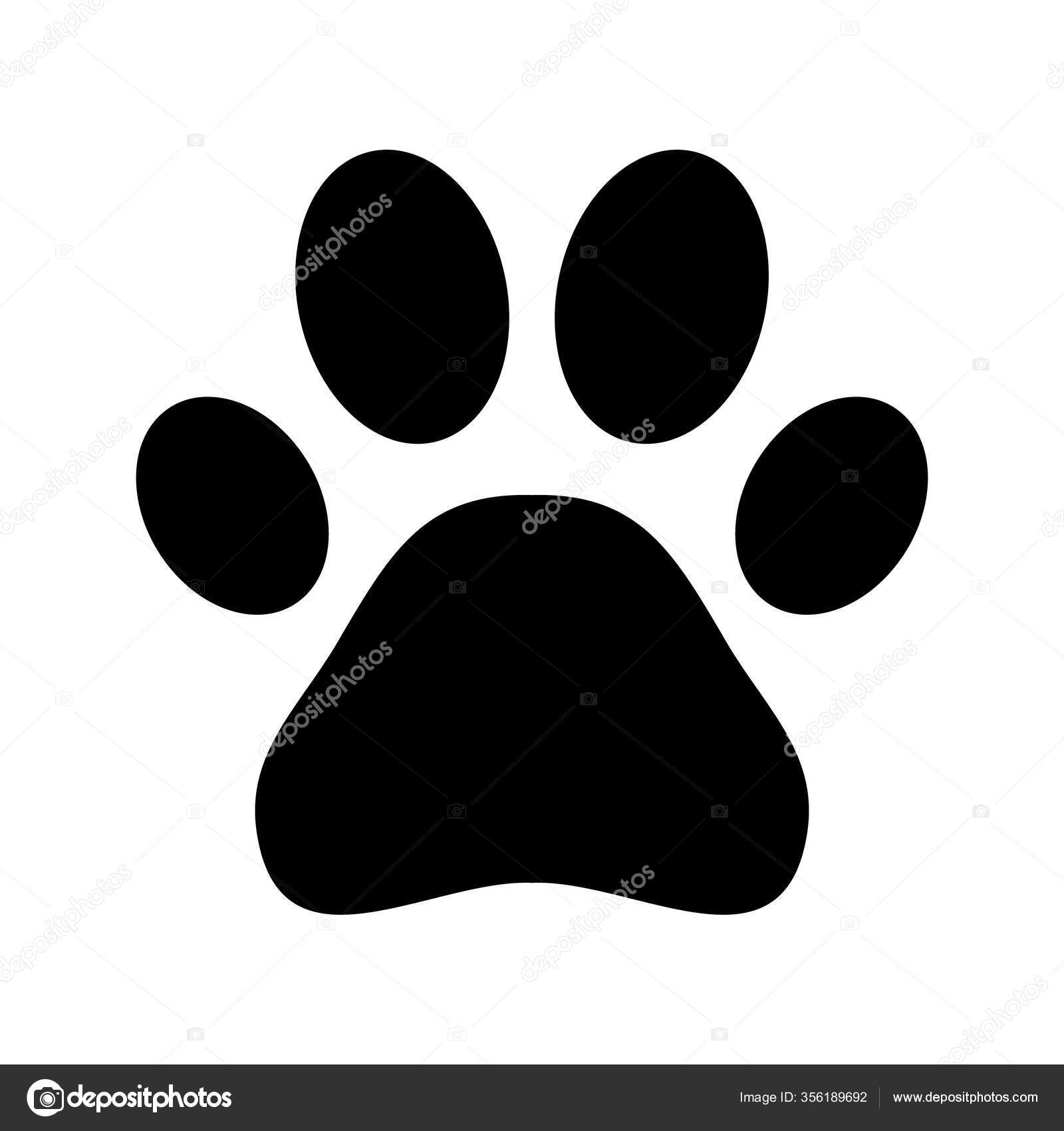 silhouette d'une patte de chat. empreintes de pattes. une icône de