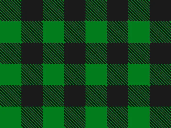 Patrón Sin Costura Madera Cuadros Verde Negro Diseño Textil Vintage — Archivo Imágenes Vectoriales