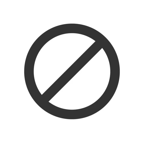 Black Forbidden Icon Symbol Trendy Style Isolated White Stop Cancel — Stock Vector