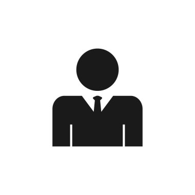 Beyaz arka planda izole edilmiş modayı takip eden iş adamı simgesi. Lider sembolü vektör illüstrasyonu