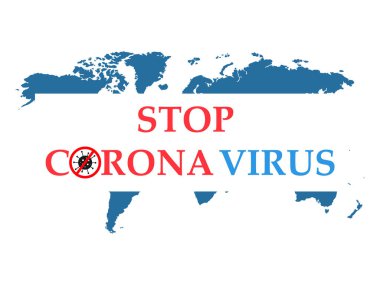 Coronavirus banner arka plan vektör çizimi. Virüs kavramını durdur. Tehlikeli dünya salgını. 