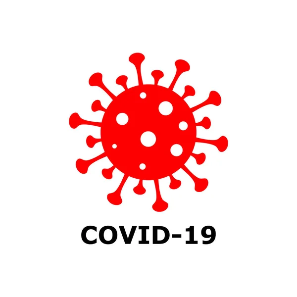 Coronavirus Icon Dangerous Pandemic Epidemic Vector Illustration Isolated White Background — Stock Vector