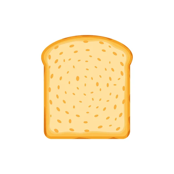 Bread Icon Vector Illustration Isolated White — Stock Vector