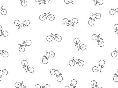 Bisiklet ikonu, resimleme döngüsü, dikdörtgen desenli arka plan. Bisiklet vektör illüstrasyonu