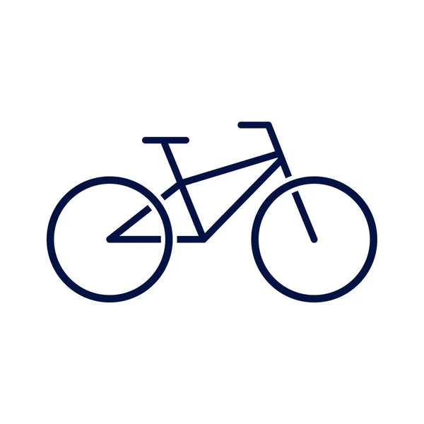 Cykelikon Vektor Cykel Logotyp Platt Illustration Isolerad Vit Bakgrund — Stock vektor