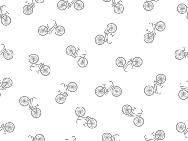 Fahrrad Symbol Radfahren Illustration Nahtlose Muster Hintergrund Fahrrad Vektorillustration — Stockvektor