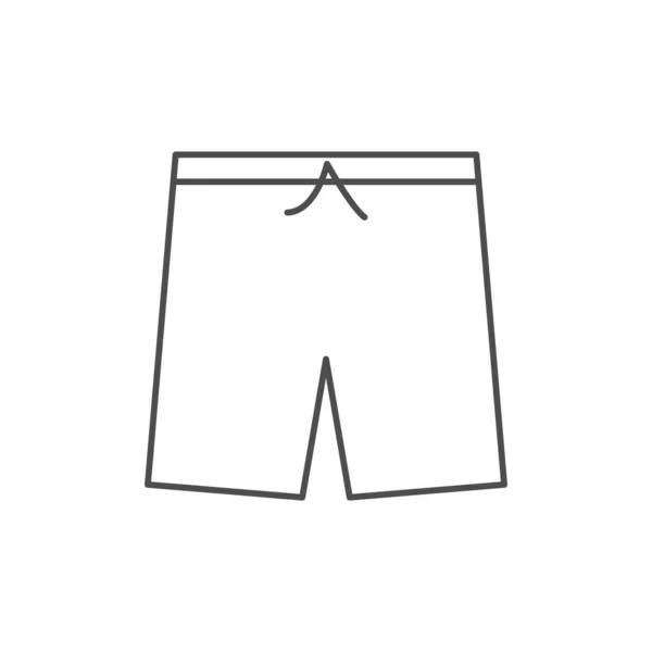 Deporte Icono Línea Pantalones Cortos Pantalones Cortos Natación Contorno Símbolo — Archivo Imágenes Vectoriales