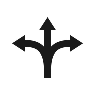 Dal ok düz vektör simgesi beyaza izole edildi. 