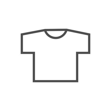 Tişört simgesi beyaza izole edildi