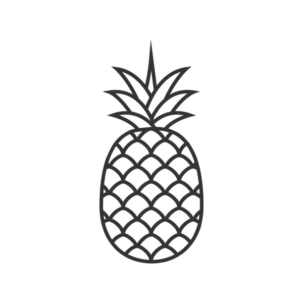 Pineapple Icon Isolated White — Stock Vector