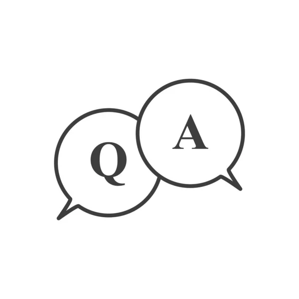 Questions Answers Icon Speech Outline Filled Vector Sign Faq Stock — Stock Vector
