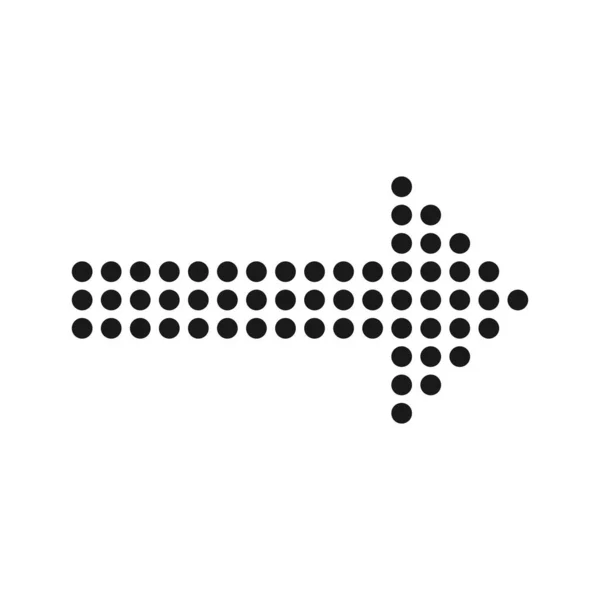 Ikona Šipky Mnoha Kruhů Vektorové Ilustrace Izolované Bílém Pozadí — Stockový vektor