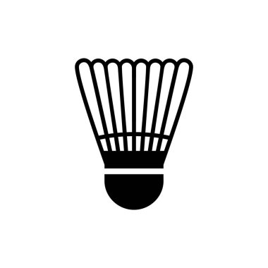 Badminton top vektör çizimi beyaz arkaplanda izole edildi