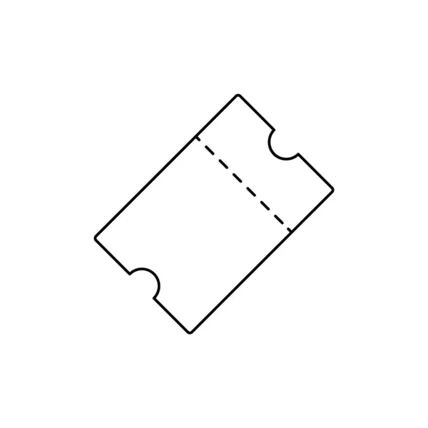 Ticketlinie Symbol Vektor Illustration Isoliert Auf Weißem Hintergrund — Stockvektor