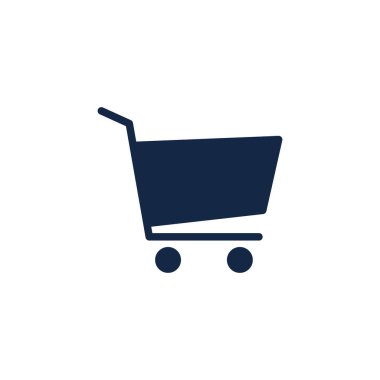 Alışveriş arabası, sepet düz vektör simgesi, beyaz arkaplanda izole edilmiş tramvay sembolü.