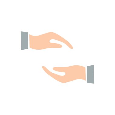 Eller düz renk simgesi. İnsan kolu hareketi, vektör illüstrasyonu beyaz arkaplanda izole edildi