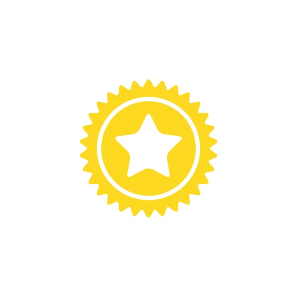 Zlatá Hvězda Kvalita Ikona Vektor Ilustrace Izolované Bílém Pozadí — Stockový vektor