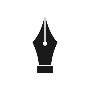 Dolma kalem ucu simgesi vektör çizimi beyaz arkaplanda izole edildi