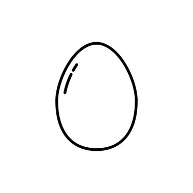 Yumurta hatları vektör simgesi, kahvaltı besin sembolü. Vektör illüstrasyonu beyaz arkaplanda izole edildi.