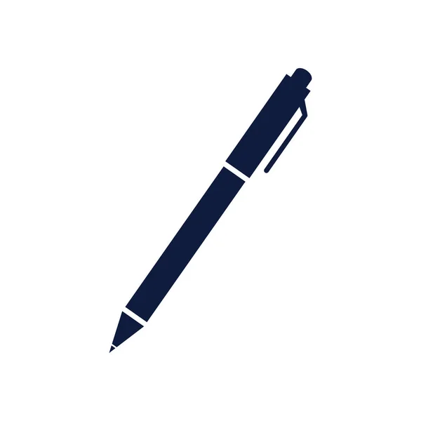 Beyaz Üzerine Izole Edilmiş Kalem Işareti Simgesi Vektör Illüstrasyonu — Stok Vektör