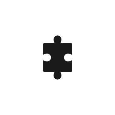 Bulmaca simgesi vektör çizimi beyaza izole edildi