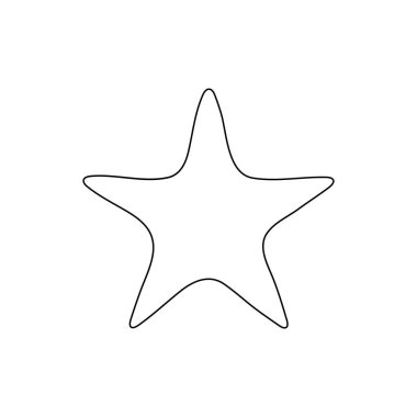 Beyaz üzerine izole edilmiş karalama biçimi vektör illüstrasyonunda yıldız simgesi el çizimi çizimi.