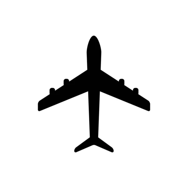 飛行機のアイコンのロゴは白い上に隔離されたシンボルベクトルイラスト — ストックベクタ