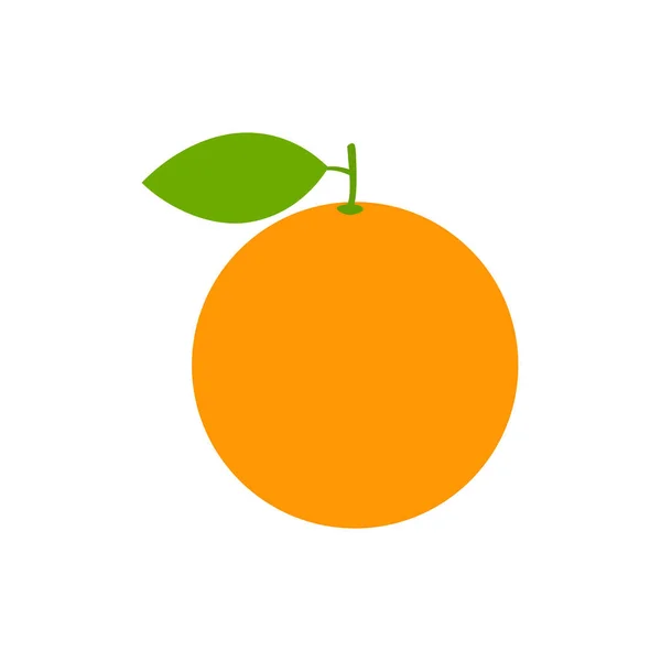 Orangefarbene Vektordarstellung Isoliert Auf Weiß Fruchtzitrussymbol — Stockvektor